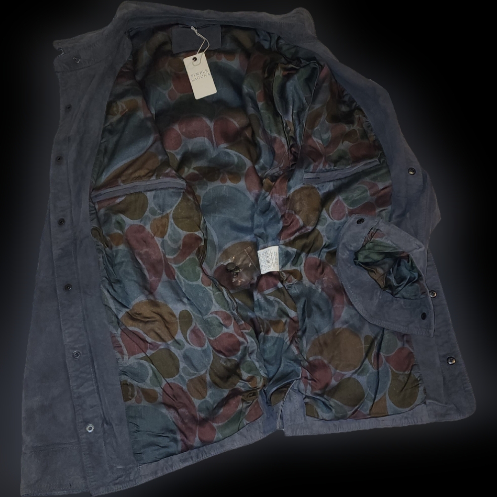Italian Suede Ash Gray Shirt Jacket M